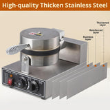 Máquina de Waffles Comercial 110V 1300W Acero Inoxidable