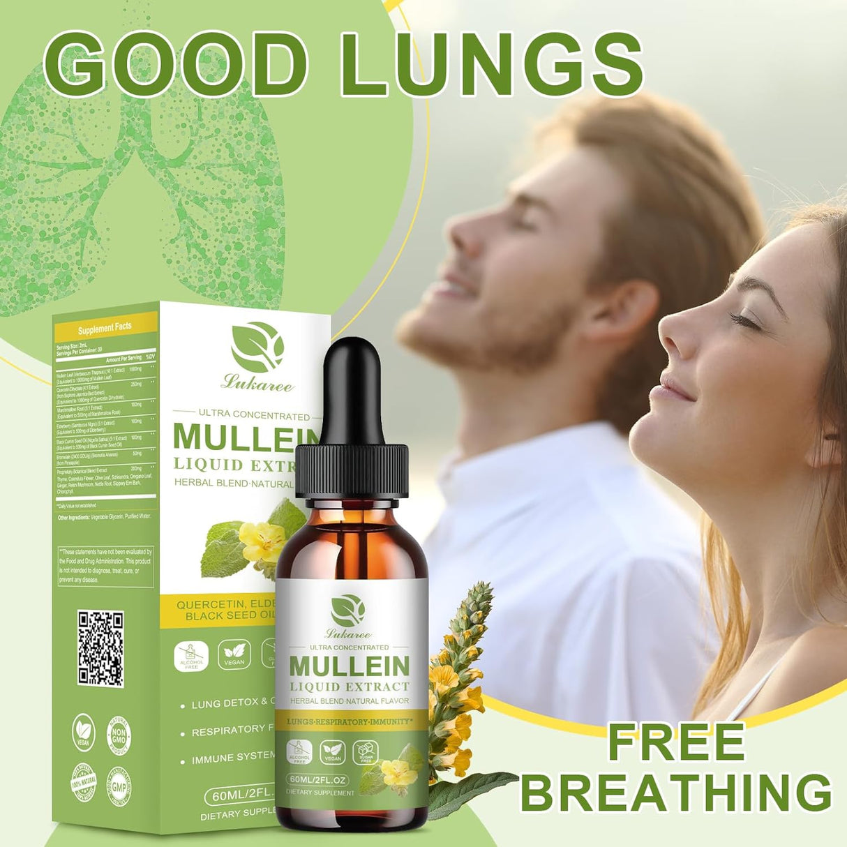 Suplemento Gotas de  tintura gordolobo para pulmones