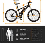 Bicicleta eléctrica Jasion EB5, 500W, 40 millas, 7 velocidades