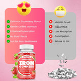 Gummies de Hierro para Mujeres y Hombres - Suplemento Vegano 60ct