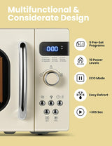 Microondas Retro COMFEE', 0.7 Cu Ft, 700W, 9 Menús, AM720C2RA-A