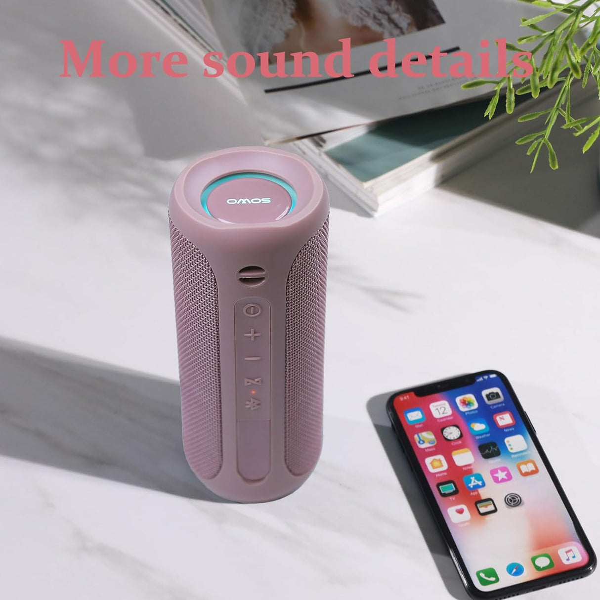 Altavoz Bluetooth portátil para exteriores IPX7 con bassboom
