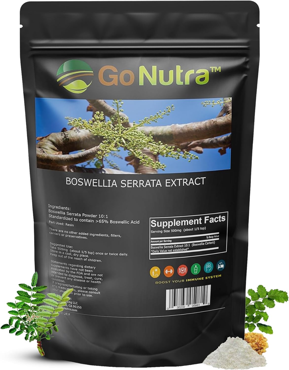 Extracto de Boswellia Serrata 10:1 65% Ácido Boswélico Apoyo Articular