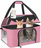 Transportín grande para 2 gatos, Oeko-TEX, aprobado TSA