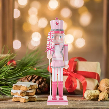 Figuras de soldado navideño, decoraciones de Navidad, 14 pulgadas