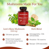 Cápsulas de Polvo de Hongos con Extracto de Ashwagandha KSM-66