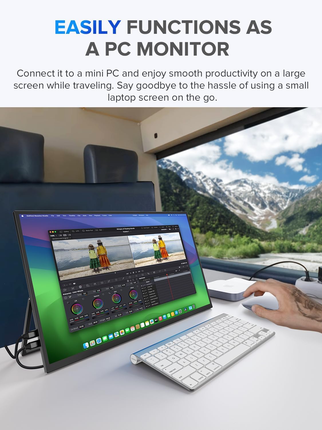 Monitor portátil UPERFECT 22 2K QHD, USB-C, HDMI, VESA