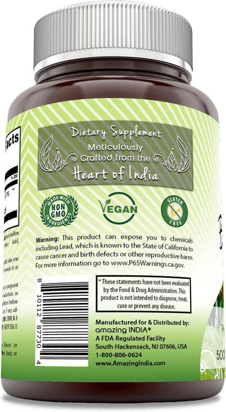 Suplemento Amazing India Bromelina 500 mg 120 tabletas