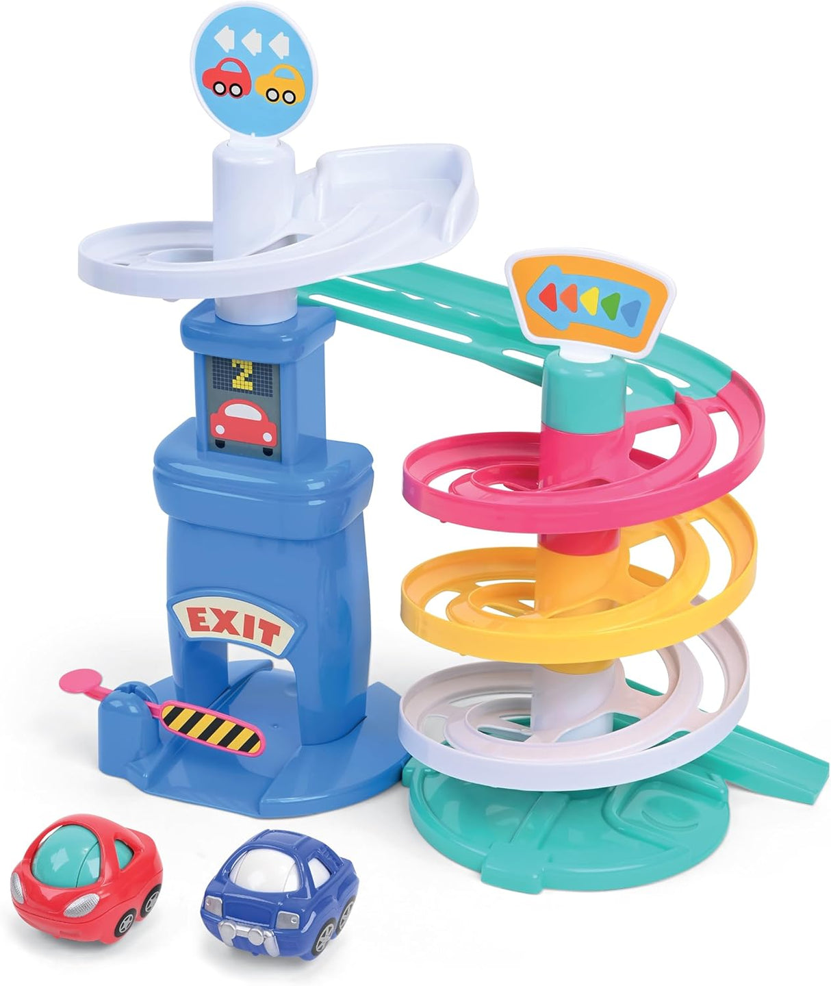 Garaje Kidoozie Park 'n Roll - Ramp Espiral para Niños 18+ Meses