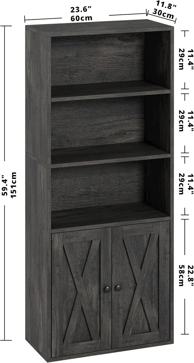 Estantería Industrial IRONCK de 5 Estantes con Puertas 11.8