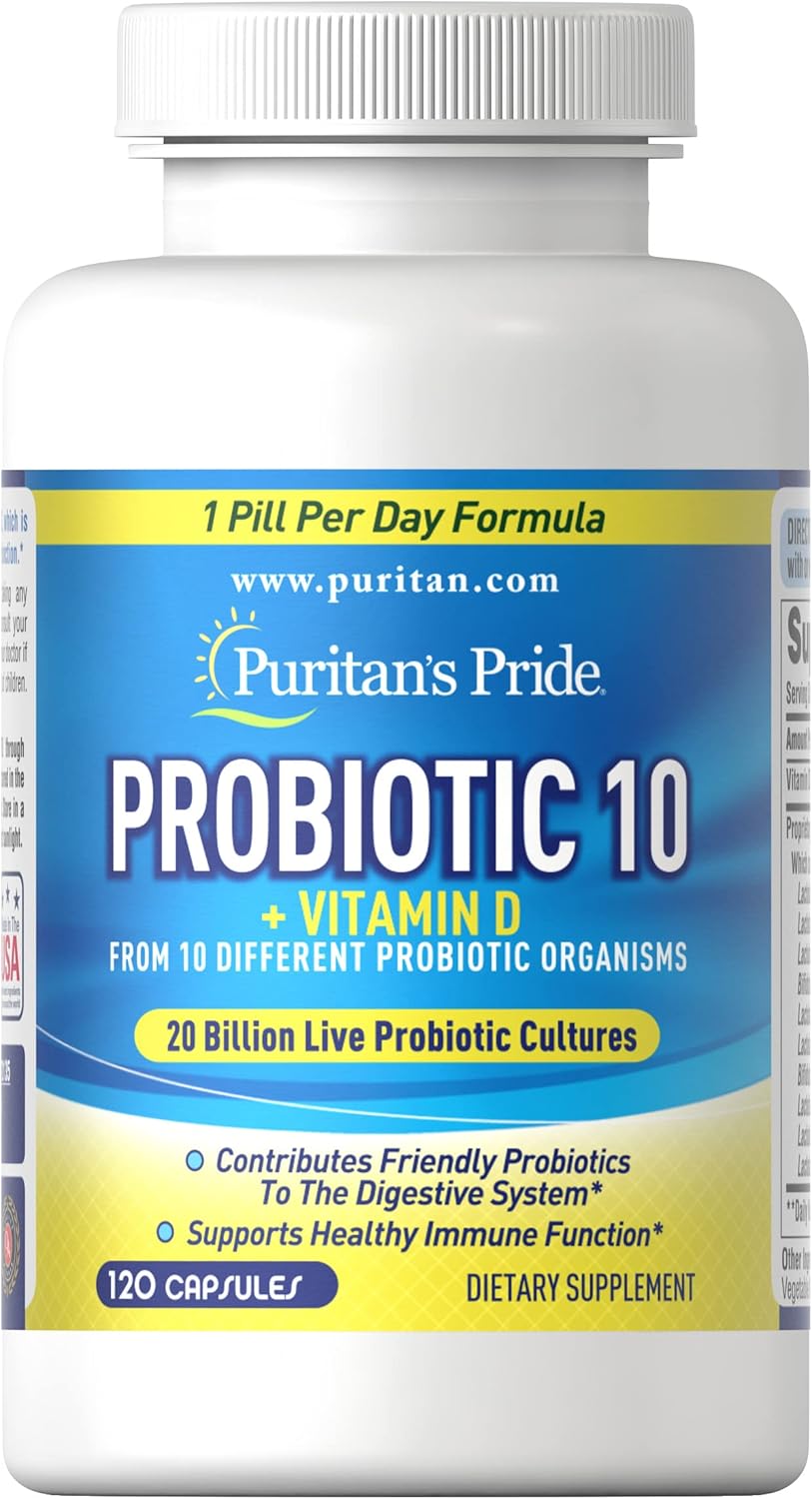 Probiótico 10 con Vitamina D para la Función Inmunológica