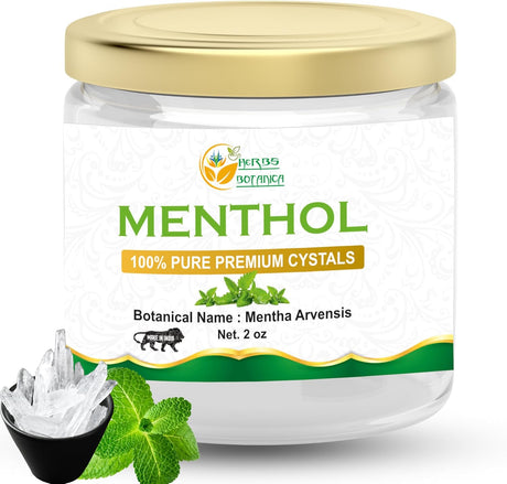 Cristales de Mentol Mentha Arvensis Aromaterapia USP Puro