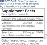 Suplemento Metabolic Maintenance Selenio - 200 microgramos