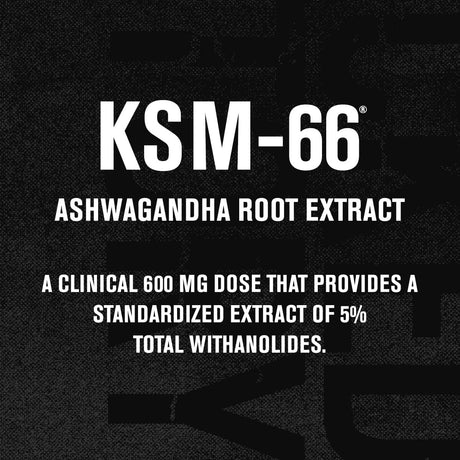 Extracto de Raíz de Ashwagandha, Jacked Factory, KSM-66, 60 Veggie