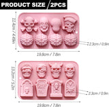 Moldes de Chocolate Halloween - Silicona - Calavera y Tumba (2PCS)