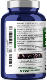 Cápsulas de Acai Berry 20000mg NusaPure | 200 Veggie Caps