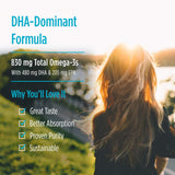 Nordic Naturals DHA 830mg, 90 cápsulas, soporte cerebral