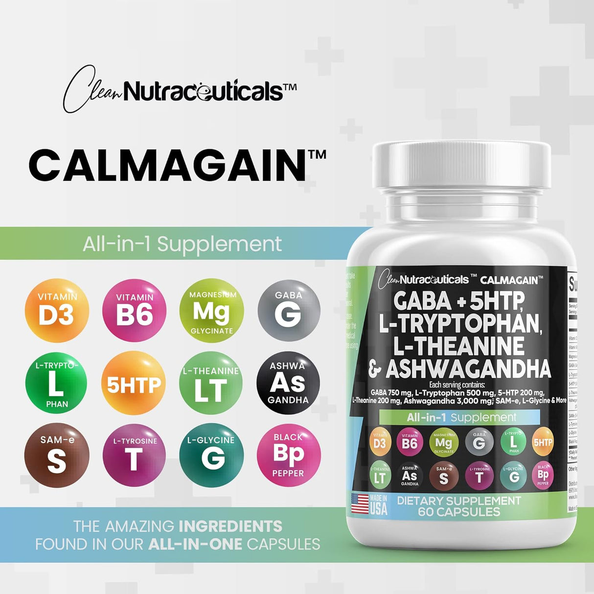 Vitaminas de apoyo al estado de ánimo Clean Nutraceuticals