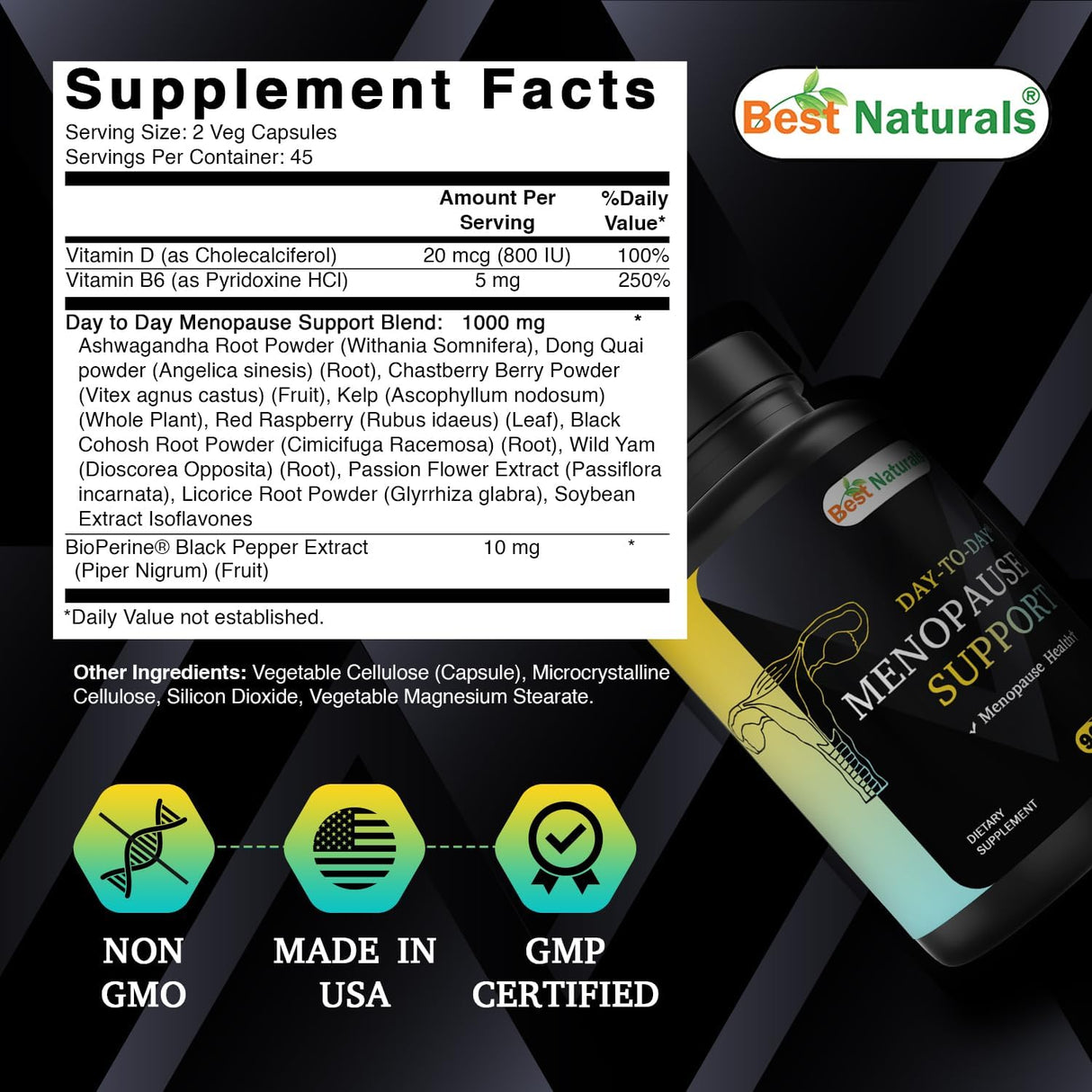 Suplemento para la menopausia Naturals Day-to-Day, 90 cápsulas