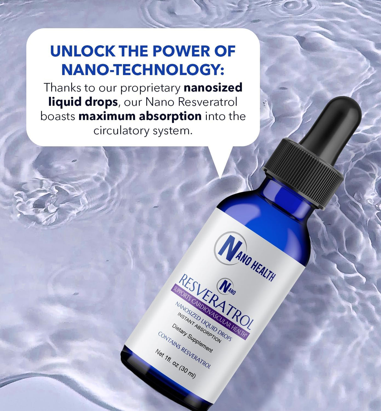 Suplemento Nanoceutical Solutions nano líquido de resveratro