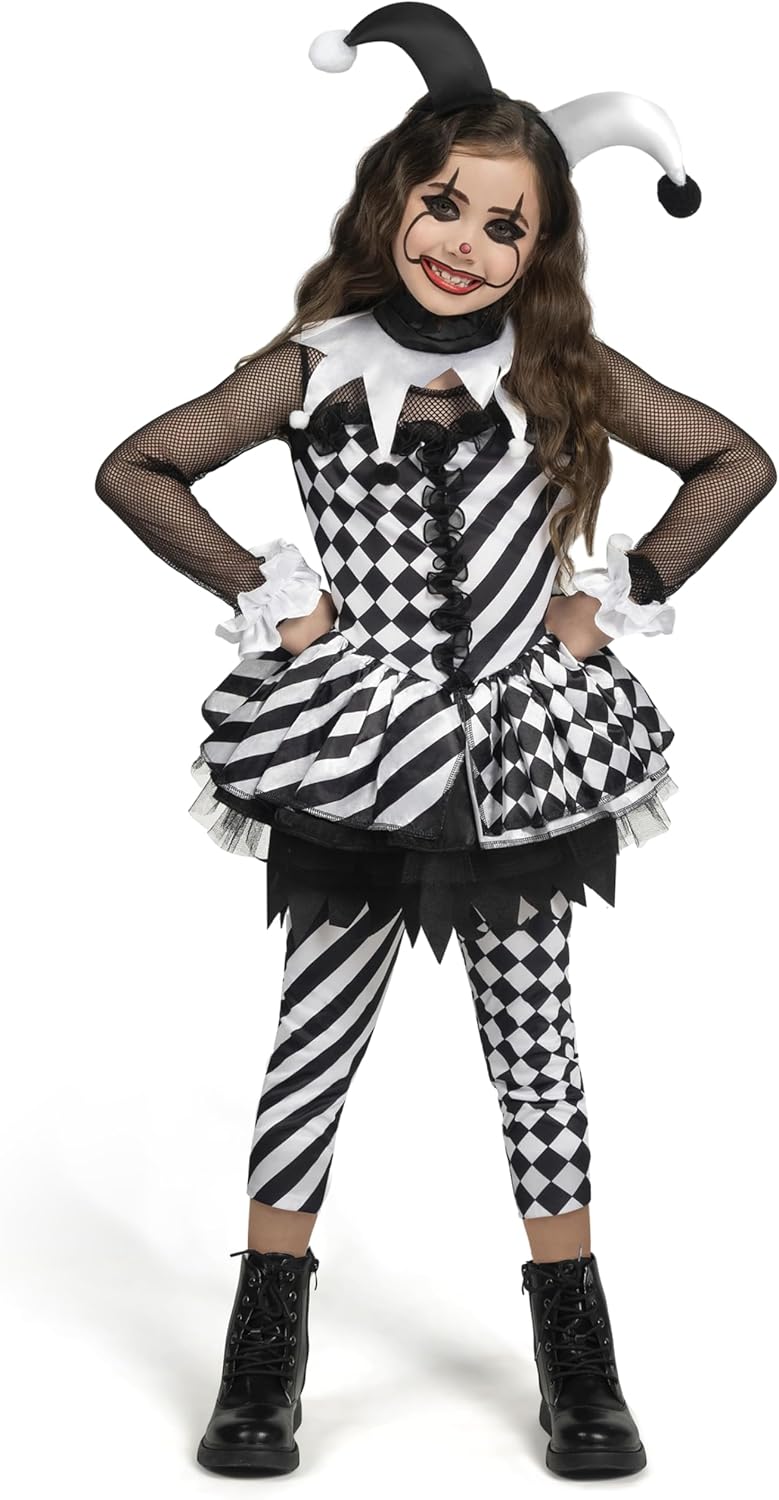 Disfraz de payasa para niñas, Spooktacular Creations, Halloween