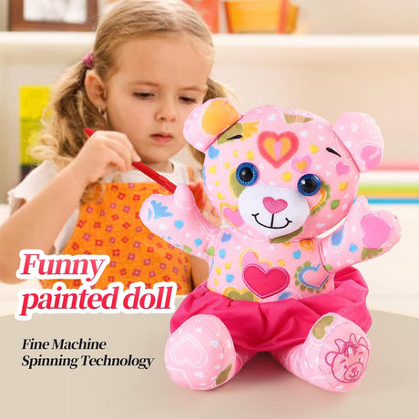 Peluche para colorear, incluye 5 marcadores lavables