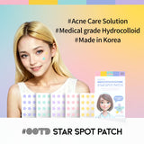 Parche hidrocoloide en forma de estrella para acné/espinilla
