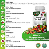Suplemento Complejo orgánico de frutas y verduras  120 unid