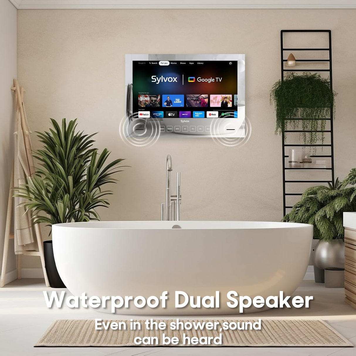 Televisor Espejo Smart 24 SYLVOX 1080P IP66 WiFi Bluetooth