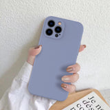 DEENAKIN Funda para iPhone 13 Pro Max con protector de pantalla, cubierta de goma de gel de silicona líquida suave y duradera para iPhone 13 Pro Max de 6.7 pulgadas, color gris ceniza