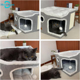 Cueva para Gatos, Marca Desconocida, con Alfombrilla Suave, Modelo 1