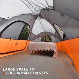 Tienda de campaña UNP 10 personas, doble capa, impermeable, 2 habitaciones