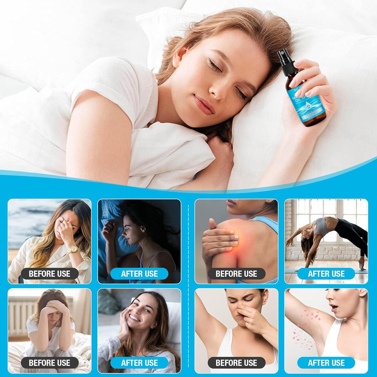 Aceite de Magnesio Puro en Spray, Fácil Absorción, 60ml