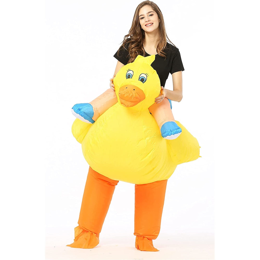 Disfraz inflable de pato amarillo para adulto talla única