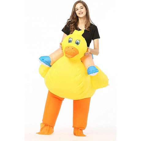Disfraz inflable de pato amarillo para adulto talla única