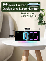 Reloj Despertador Digital con Luz Nocturna y Puerto USB