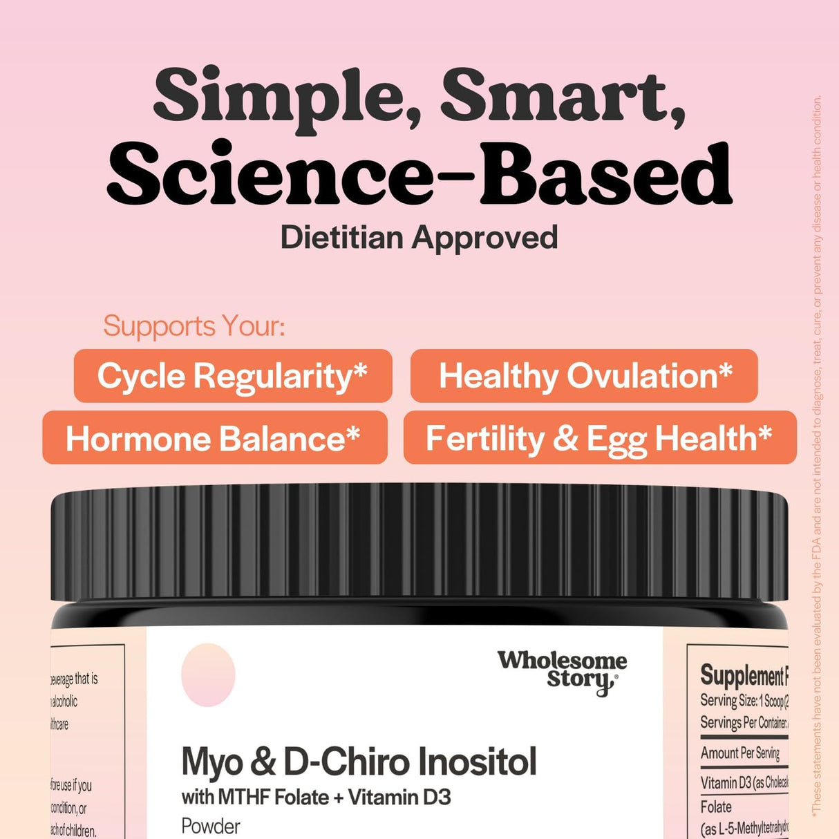 Inositol en polvo con MTHF, Vitamina D3, 30 dosis