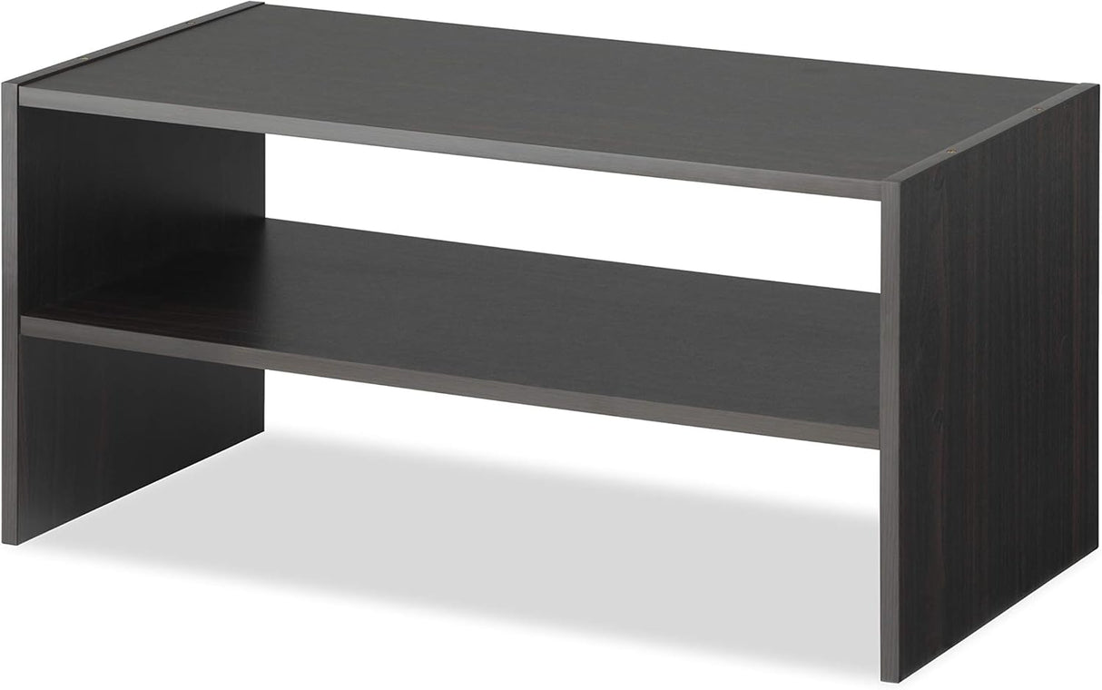 Organizador de almacenamiento apilable con 2 estantes, 24 pulgadas