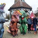 Disfraz inflable de dinosaurio de Triceratops para adultos