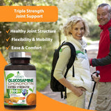 Suplemento Glucosamina condroitina con cúrcuma y MSM  180und