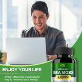 Cap. de Moringa Orgánica con Bladderwrack, B. Raíz y P. Negra, 2000mg
