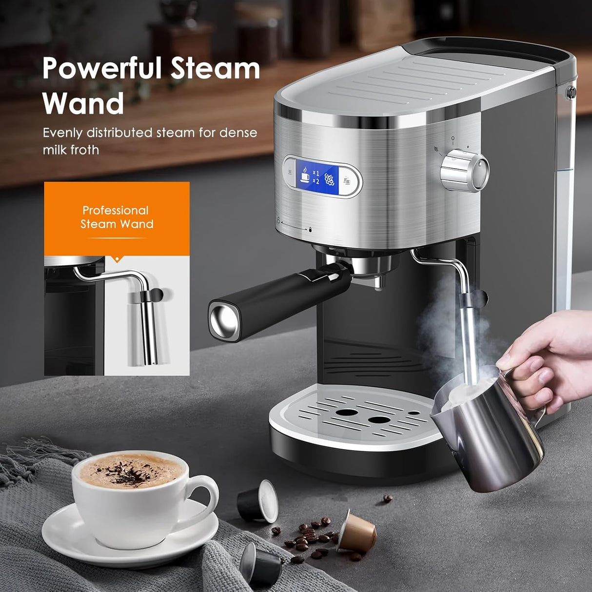 Máquina de café expreso de 20 bares CM8054 COWSAR