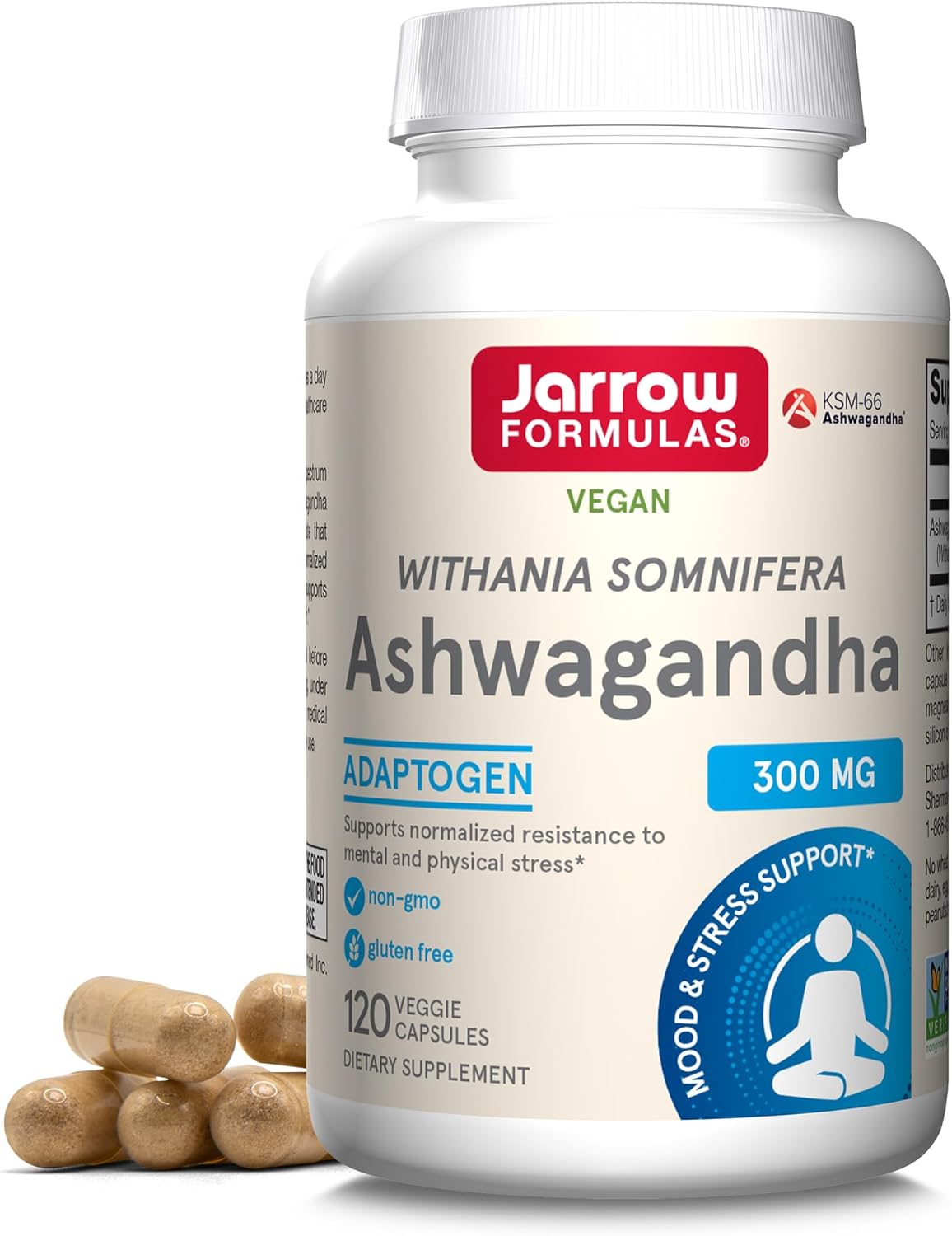 Cápsulas de Ashwagandha 300 mg, Resistencia al Estrés  120u
