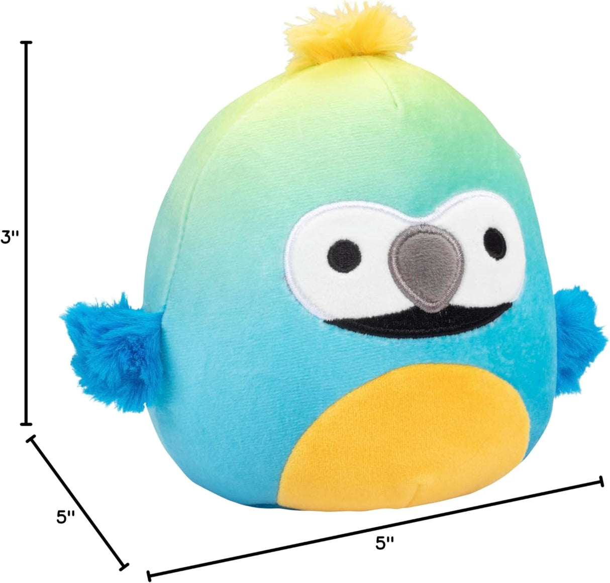 Peluche Squishmallows 5 pulgadas Baptise el Guacamayo - Colectible