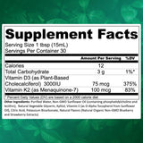 Suplementos liposomal D3 + K2 450 ml