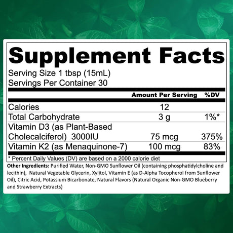 Suplementos liposomal D3 + K2 450 ml