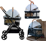 Sistema de Viaje 3 en 1 Pet Gear: Carro, Transportadora y Booster