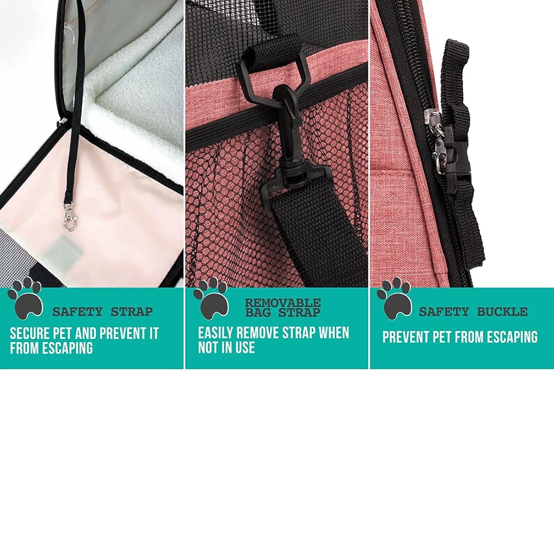 Bolso de viaje para mascotas de lado suave aprobado