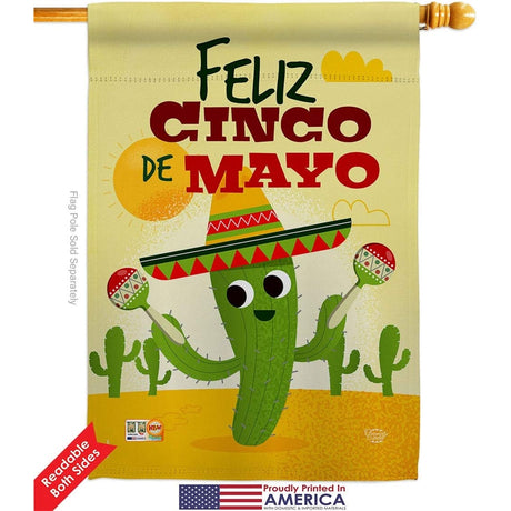 Banderas Feliz Cinco de Mayo  28 X 40
