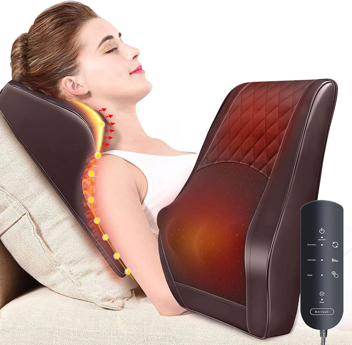 Masajeador de espalda y cuello, Shiatsu, con calor, modelo X1